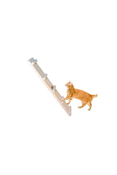 Empressco Natural Wood Portable Cat Stairs, Can Be Mounted on Walls and Floors