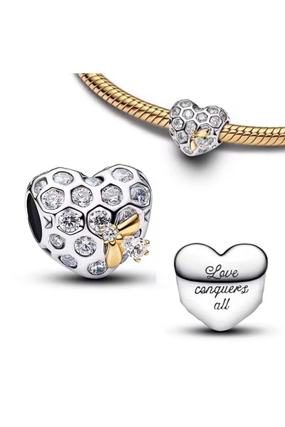 POSEİDONS JEWELLERY S925 Petek Arısı Bridgerton Charm