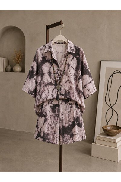 sumoda Women's Tiril Tiril Fabric Shirt Shorts Set