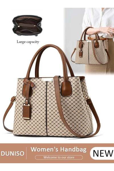 DUNISO Elegant Women's Handbag with Removable Shoulder Strap Large Capacity T...