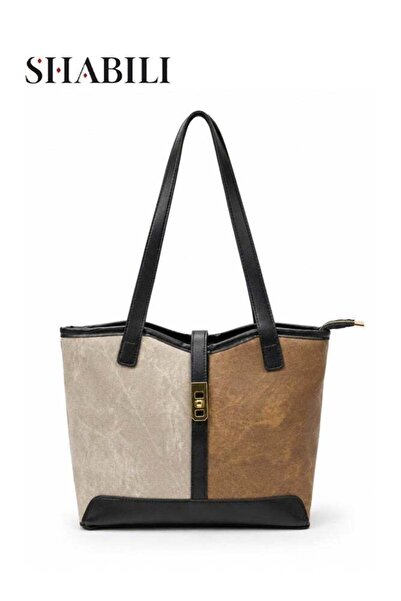 SHABILI Women's PU Leather Shoulder Bag, Ladies Designer Zipper Closure Handb...