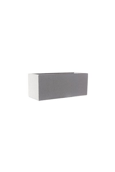 SUPERGREENS Γλάστρα Πήλινη Ορθογώνια "Stone" Γκρι S 50x20x20 εκ.