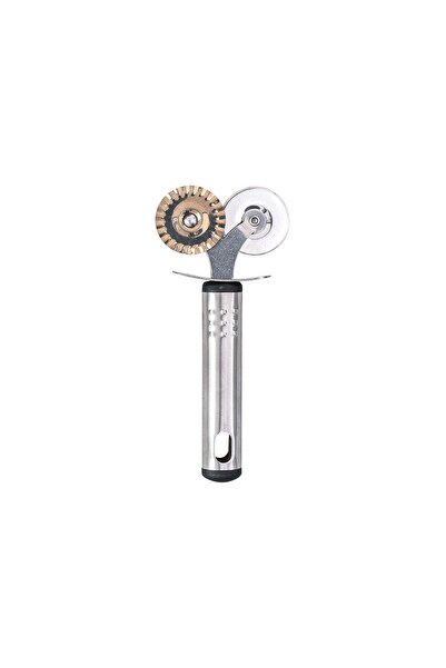 Estia Home Art ESTIA ΡΟΔΑ ΚΟΠΗΣ ΠΙΤΣΑΣ ΔΙΠΛΗ ΝΟΞΕΙΔΩΤΗ 16.5cm ΜΕ ΕΡΓΟΝΟΜΙΚΗ ΛΑΒΗ