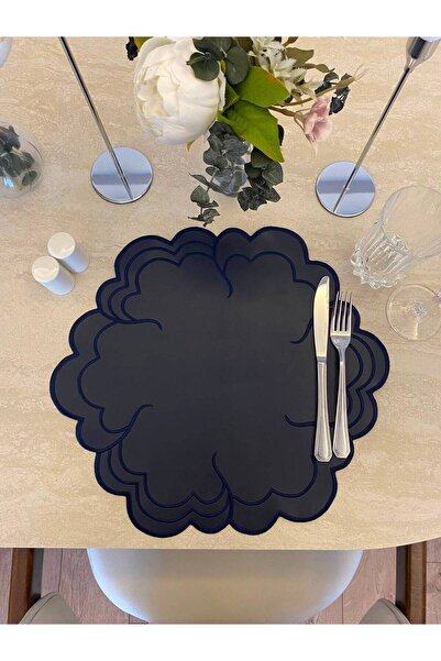 Madeco Home Flora Lacivert Renk Deri Amerikan Servis