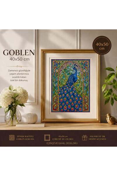 NT Pamuk Muline Goblen İşleme Panosu Seti Manzaralı 40x50 Cm 15245