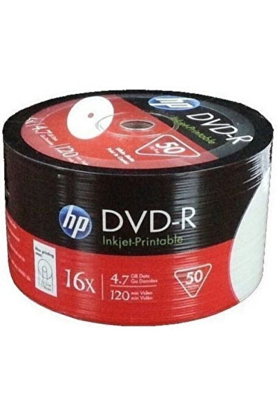 HP DVD-R înregistrabili 16x 4.7GB Cutie tip cake box 50 bucăți Cod: HPP1650-