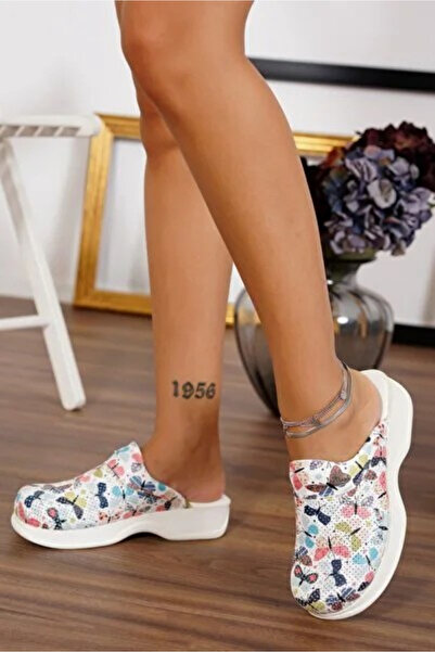 altın moda shoes Παντόφλες BLUMSABOTERLİK Pastel Kelebek Classic Sole Πλήρως ...