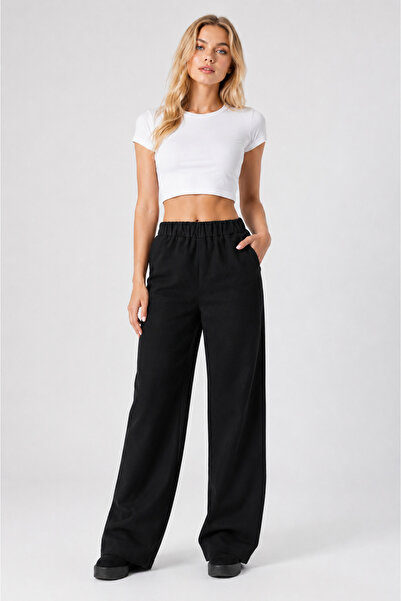 FREYA MODA Loose-Fit Comfortable Gabardine Trousers