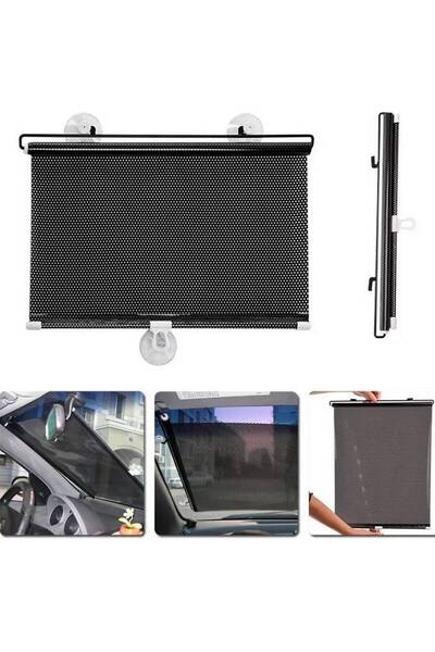 abnturk Katlanabilir Araç Stor Perde 58x125cm Oto Araç Ön, Yan, Arka Cam Perd...