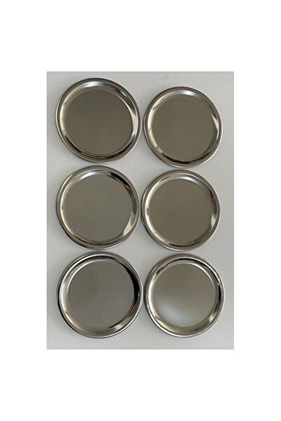 Empressco Stainless Steel Flat Serving Plate, 24 Cm, Thick and Shiny Design
