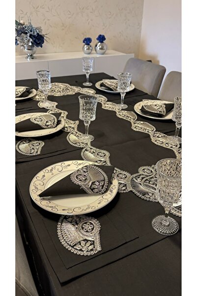 Rose Atelier Bursa Piano Black Tableware - Table Set 18 Pieces