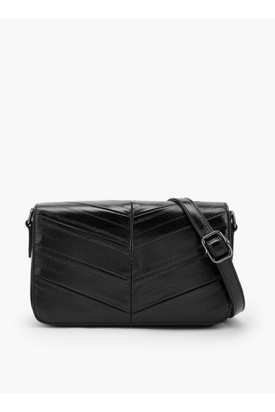 Flora Bella by Shoexpress Textured Crossbody Bag with Adjustable Strap