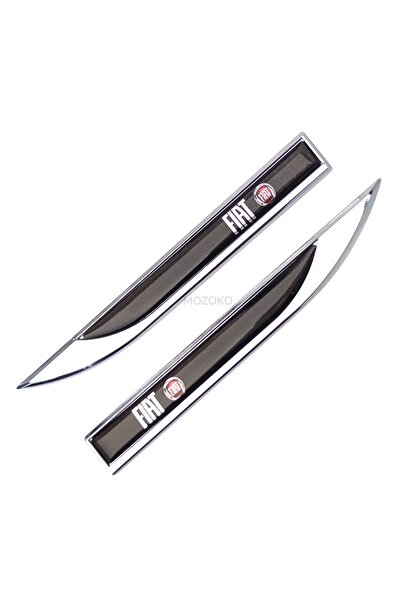 MOZOKO Yüksek Kaliteli Fiat Uyumlu 3D Metal Krom Çamurluk Üstü Yan Amblem Set...