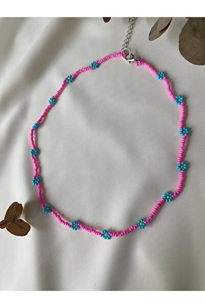 sabiha aksesuar Sand Bead Barbie Ken Flower Necklace