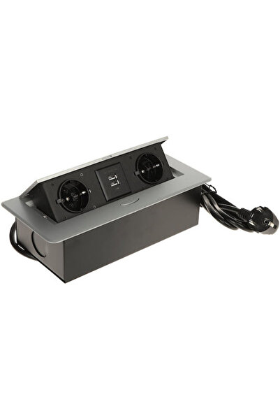 Energenie Prelungitor cu 2 prize și USB-A