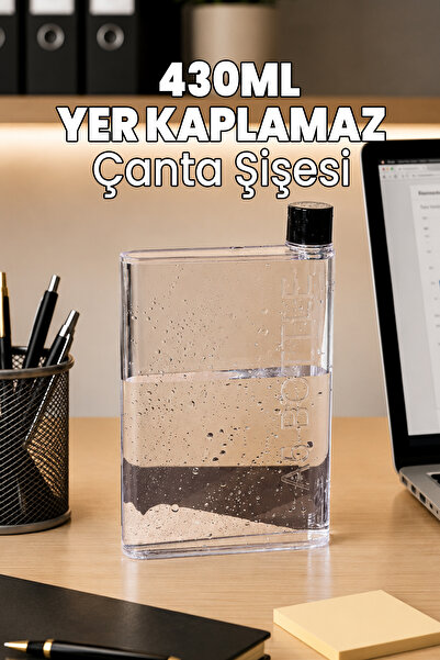 Destpak قارورة ماء سعة 430 مل - زجاجة ماء لا تشغل مساحة كبيرة في الحقيبة - زج...