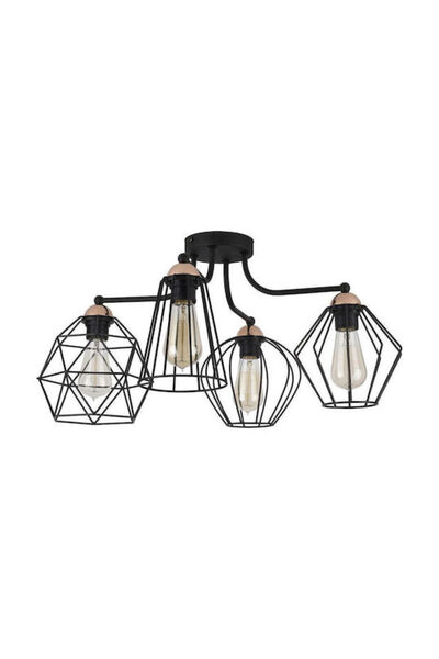 TK-Lighting TK Lighting Galaxy Plafonieră 60cm Negru cu soclu E27