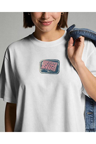 buzagi Fight Club Regular Unisex White T-Shirt