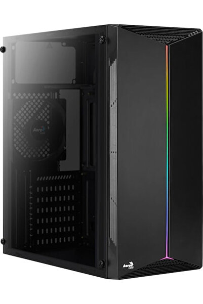 AEROCOOL Carcasă PC Gaming Midi Tower cu fereastră laterală și iluminare RGB,...