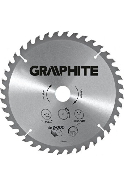 graphite Disc de tăiere pentru lemn 160mm, cu diametrul găurii de 160mm și 30...
