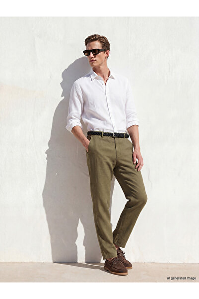 LC Waikiki Vizyon New Season Regular Fit 100% Linen Men's Trousers