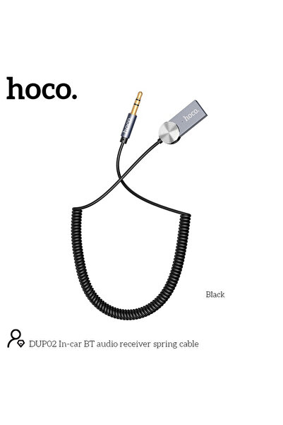 Hoco Bluetooth Transmitter DUP02 με Ενσωματωμένο Μικρόφωνο και Καλώδιο Σπιράλ...