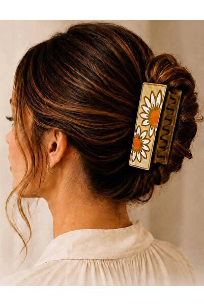 ROKH Double Buckle Set Women's Handmade Natural Design Double Latch Hair Clip...