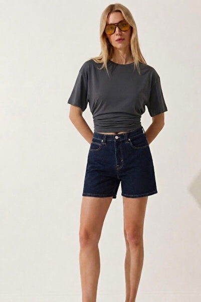 COMBİNE MİCHAİL Tricou crop casual din bumbac afumat pentru femei