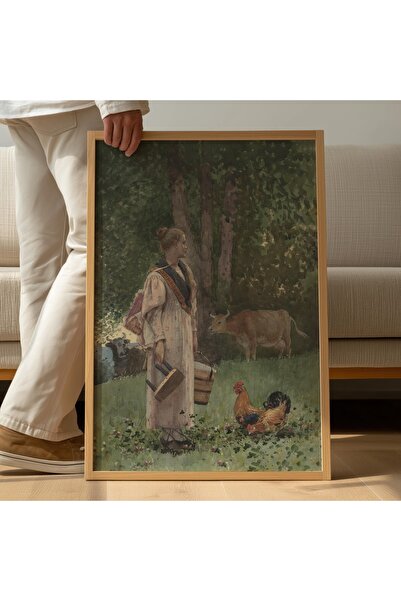 Pegziz Winslow Homer Tabloul „Servitoarea cu lapte” |   Decor de perete din l...