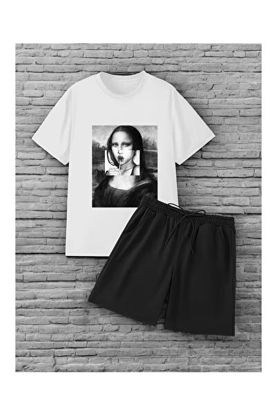 cto your style Set pantaloni scurți cu imprimeu portret artistic pentru bărba...