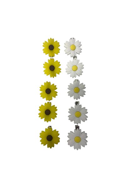 OEM Agrafe de par cu model de floarea soarelui, 3.5cm