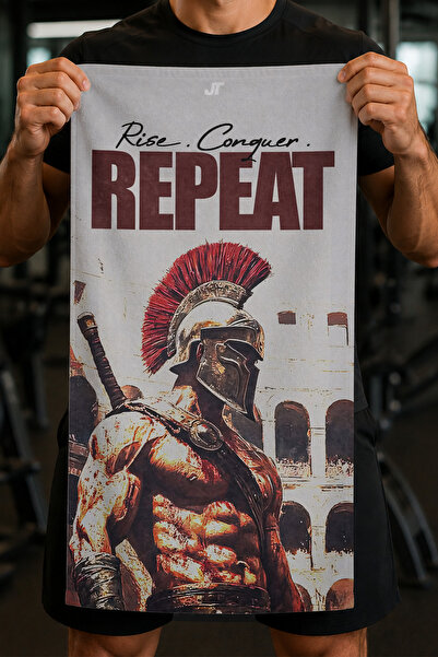 Charmbi Rise Conquer 45X90 Sports Towel |   Digital Printed Cotton Premium Qu...