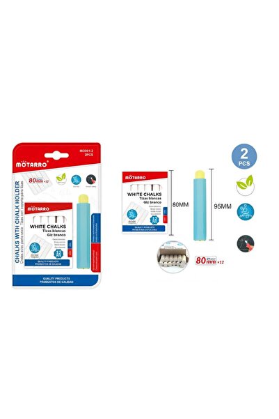 idei Set 12 Gize Albe Neprafate + Suport Autoaderent Magnetic pentru Ghips