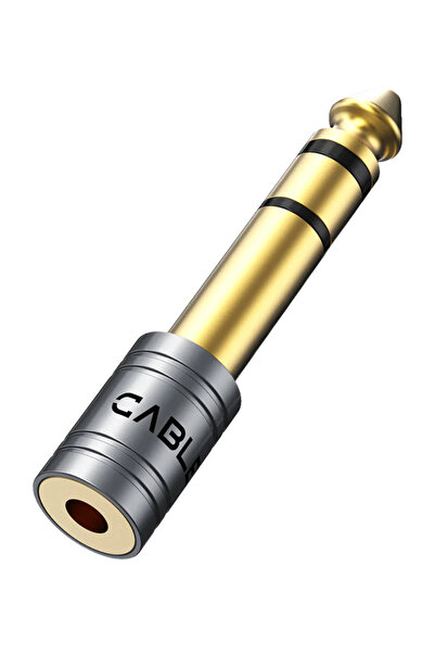Cabletime αντάπτορας ήχου 6.3mm σε 3.5mm CT-6M3F-AG, gold plated, γκρι