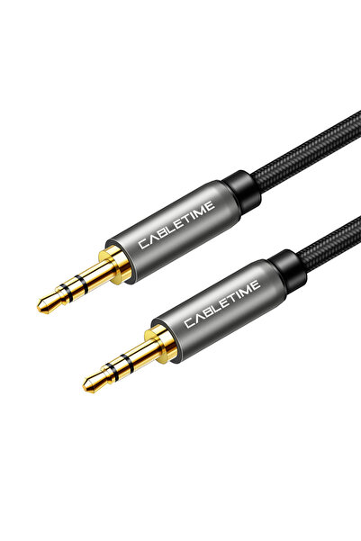 Cabletime καλώδιο ήχου 3.5mm CT-P11GN, AUX, 1m, μαύρο