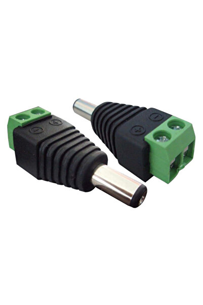 unbranded Βύσμα τροφοδοσίας DC αρσενικό ST-DC05, 5.5 x 2.1mm, σε κλέμα, 5 τμχ