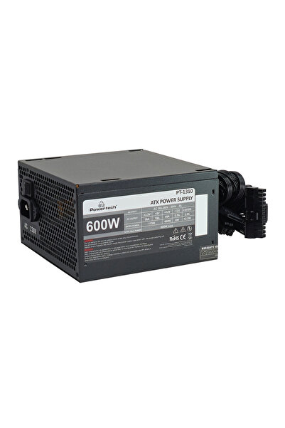 POWERTECH τροφοδοτικό PC PT-1310, 600W, ATX, 120mm Fan