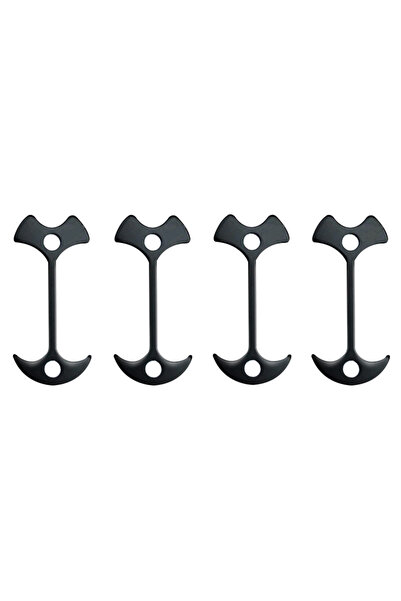 POWERTECH πασαλάκια σκηνής για ξύλινο δάπεδο TOOL-0071, μαύρο, 4τμχ