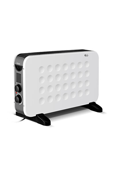 Bruno Θερμοπομπός BRN-0206, 2000W, με θερμοστάτη και ανεμιστήρα, λευκός