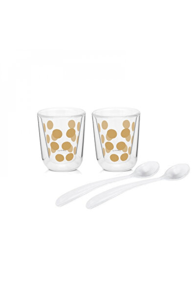 Zak! Designs Set 2 pahare pentru espresso Zak! designs, 2 x 75 ml, Cu linguri...