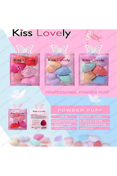 Zenorius Top Bottom Set of 6 makeup sponges FP-3462 Kiss Lovely