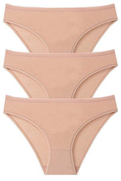 papatya lingerie Viscose Soft Textured Slip Panties 3-Pack Pw-1621 -R/8/4