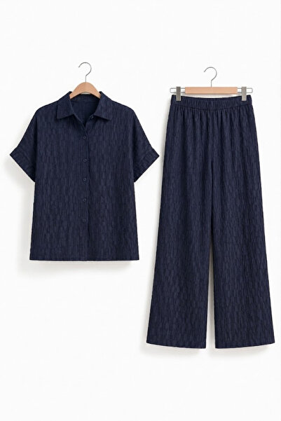 Talvien Shirt Pants Double Muslin Fabric Premium Textured Set