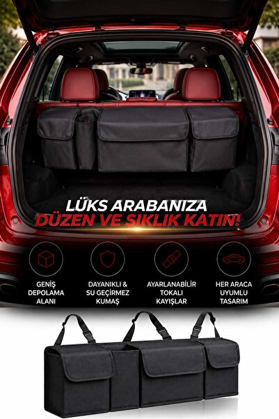 UYDEE Bagaj Düzenleyici Araç İçi Düzenleyici Araç İçi Koltuk Arkası Asmalı Organizer 4 Cepli Araba Bagaj Organizer Oto Bagaj Çantası oto aksesuar Suv Sedan Bagaj Organizer çok bölmeli organizer