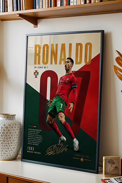 e2nova Ronaldo Portekiz Çerçeveli Tablo Premium Futbolcu Spor Tabloları Lüks ...