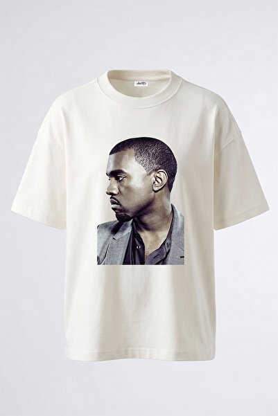 Anetos Kanye West_53 Design Printed Unisex Oversize White Tshirt