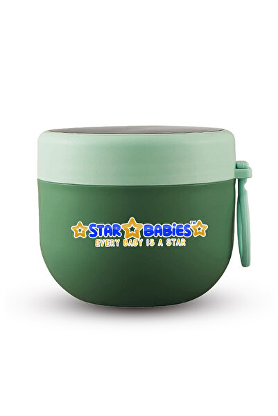 STAR BABiES Stainless Steel Food Jar 600ml Portable Microwave Safe Breakfast ...