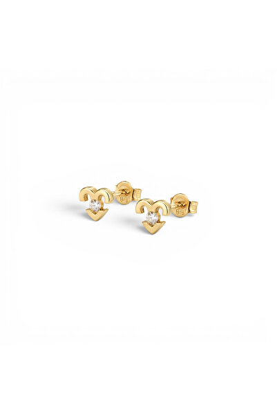SERAFINO Fine Jewellery Cercei cu inimă din aur de 14k
