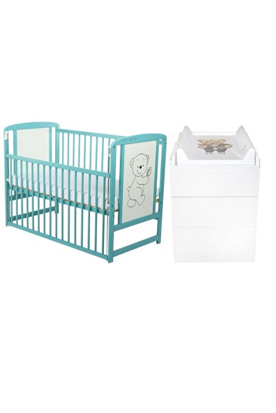 Babyneeds Set mobilier pentru copii, BabyNeeds: Patut din lemn de pin, Timmi,...