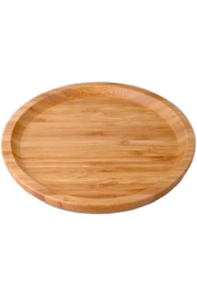 Yıldızan Bamboo Luxury Round Serving Tray 20 * 20cm, Bamboo Presentation Tray...
